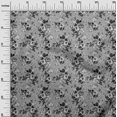 thumbnail image 3 of oneOone Coton Popeline Gris Tissu Floral Rétro Robe Tissu Tissu Imprimé par la Cour 56 Pouces de Large, 3 of 5