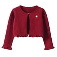 thumbnail image 1 of Dealovy Baby Girls Clothes Toddler Long Sleeve Cardigans Spring Summer Knitted Casual Shrug Cropped Tops, 1 of 6