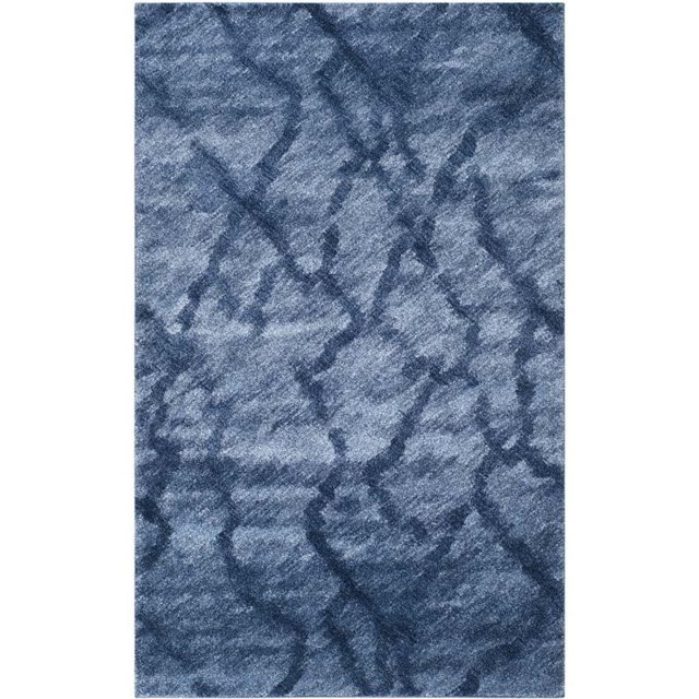 Safavieh Tapis Contemporain Bleu Rétro - 8 Pieds x 10 Pieds