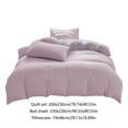 thumbnail image 3 of TopLLC All-Season Bedding Set - 4-Piece Washable Solid Color Bed Sheet Duvet Cover And Pillowcases Washed Cotton Sheets, 3 of 9