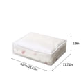 thumbnail image 3 of Meitianfacai Folding Plastic Storage Box For Storage Under The Bed Odorless Moistureproof Trash Can Suitable For Pillows Coats Blankets White Translucent, 3 of 7