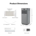 thumbnail image 2 of Costway 8,000BTU Portable Air Conditioner with Remote Control 3-in-1 Air Cooler w/ Drying, 2 of 10