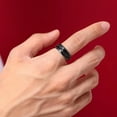 thumbnail image 3 of Stress Relief Ring for Men Women - Spinner Fidget Anxiety Rings, Solid 316L Stainless Steel,Silver,7, 3 of 6