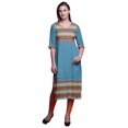 thumbnail image 1 of Bimba Robes Tuniques Droites Imprimées pour Femmes Vêtements Indiens Imprimés, 1 of 5