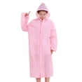 thumbnail image 1 of MIASHUI Rain Ponchos for Adult Waterproof Hood Raincoat,Pink,One Size, 1 of 3