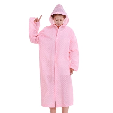 PMVFHDE Rain Ponchos for Adults Unisex Raincoat With Multiple Polka Dots Printed Raincoat For Cycling Raincoat For Outdoor Mountaineering Tourism And Raincoat Pink,One Size