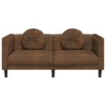 thumbnail image 2 of vidaXL Sofa avec Coussins 2 Places Brun Similicuir Suédé, 2 of 5