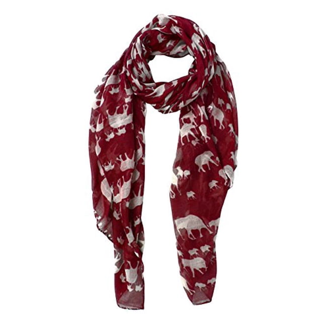 Peach Couture Chic Trendy Lightweight Animal Print Elephant Wrap Scarf Shawl