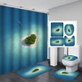 thumbnail image 1 of Valentine‘s Day 3D Digital Printing Shower Curtain 4-piece Set For Home / Hotel / Party Decoration, 1 of 5