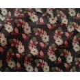 thumbnail image 4 of oneOone Silk Tabby Fabric Leaves & Floral Block Printed Fabric 1 Yard 42 Inch Wide, 4 of 4