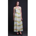 thumbnail image 4 of Bimba Robe Longue Maxi d'Été pour la Plage à Bretelles Spaghetti Ajustables Imprimée Teinture sur Nœuds-Petit, 4 of 6
