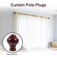 thumbnail image 3 of 4pcs Curtain Rod Finials Curtain Pole Finials Curtain Rod Ends Curtain Pole Plugs, 3 of 8