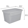 thumbnail image 3 of Sterilite114 L Tote - Silver, 3 of 4