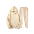 thumbnail image 1 of Bellella Ladies Tracksuit Sets Long Sleeve Sweatsuits Drawstring Two Piece Outfit Jogger Set Sweatshirts And Sweatpants Beige A L, 1 of 2