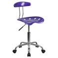 thumbnail image 1 of Vibrant Violet and Chrome Swivel Task Chair with Tractor Seat, 1 of 9