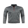 thumbnail image 1 of Men‘s Autumn Fleeced Tops  Long Sleeve Stand Collar Zipper Pullover, 1 of 5