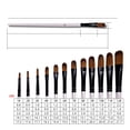 thumbnail image 5 of yuksok 12x Nylon Paint Brush Set Oil Painting Paintbrushes Filbert, 5 of 5
