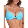 thumbnail image 4 of RELLECIGA Women's Push Up Bikini Top Twist Front Underwire Bathing Suit, 4 of 5