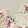 thumbnail image 5 of Baby Girls Floral Rompers Set Flare Sleeve Jumpsuit With Headband Summer, 5 of 5