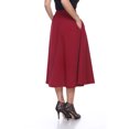 thumbnail image 4 of White Mark Women's Tasmin Fit and Flare Midi Skirt, 4 of 5