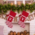 thumbnail image 1 of Christmas Large Letters Christmas Stockings Cute Striped Christmas Tree Pendant Holiday Decorations, Czzoypi Christmas Large Letters Christmas Stockings, 1 of 5