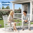 thumbnail image 4 of HDPE Outdoor Rocking Chair for Adults - All-Weather Resistant High Back Porch Rocker for Patio & Front Porch- White, 4 of 7