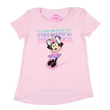 Disney Minnie Mouse Toddler Girls' Stay Magical Rayon Soft Tee Shirt (3T)
