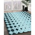 thumbnail image 3 of Ahgly Company Machine Washable Indoor Square Transitional Aquamarine Stone Green Area Rugs, 5' Square, 3 of 7