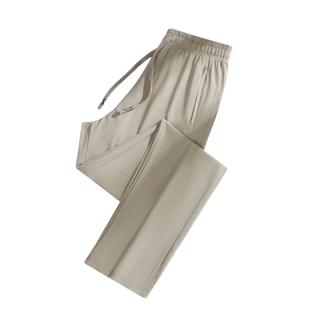Womens Pants Sports Quick Dry Solid Drawstring Daily Straight Wide Leg Pant Clearance Slacks For Women Khaki XL