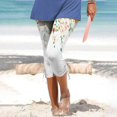 thumbnail image 2 of Womens Relaxed Fit Pants by Generic Summer Casual Drawstring Solid Cropped Cargo Pants, Black, Size XL, 2 of 5