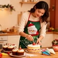 thumbnail image 4 of Todaioua Christmas Printed Apron for Adults with Adjustable Neck & Waist Straps - Waterproof Stain-Resistant Polyester Kitchen Pinafore for Holiday Cooking, Baking Parties, and Festive Home Decor​, 4 of 7
