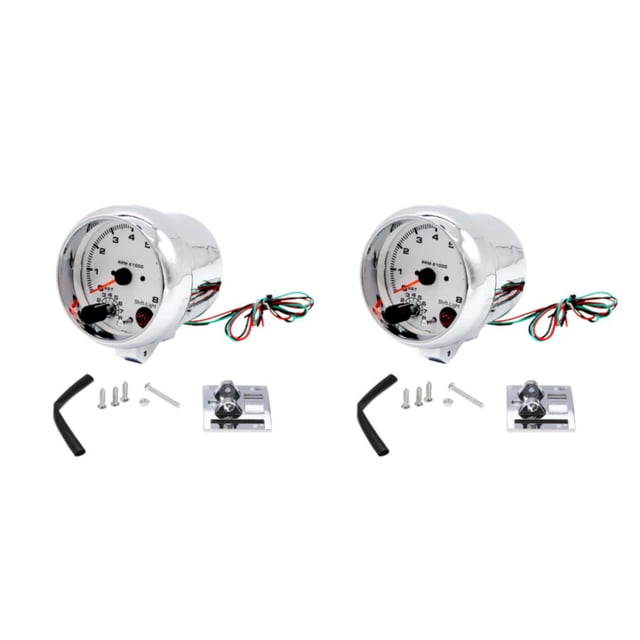 Youkk ABS 12V Car 3.75Inch Tachometer Tacho Gauge Tachometer Gauge with 7 LED Colors Shift Light 0-8000 RPM 2Set
