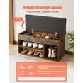 thumbnail image 2 of VEVOR Shoe Bench with Cushion 31.7 x 12.0 x 17.5 Inch 3 Compartments Entryway Storage, 2 of 9