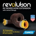 thumbnail image 4 of Camco Revolution 10 Ft RV Sewer Hose Kit with Swivel Fittings and Wire Guards, 4 of 8