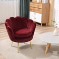 thumbnail image 2 of HOMCOM Modern Accent Chair Velvet Fabric Leisure Club Chair with Gold Legs, 2 of 10