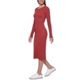 thumbnail image 2 of Calvin Klein Jeans Cotton Knit Midi Dress, Raven, Large, 2 of 3