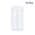 thumbnail image 3 of Unique Bargains 8oz/ 250ml Round Plastic Jars with Transparent Screw Top Lid for Storage 12Pack, 3 of 5