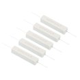thumbnail image 1 of Unique Bargains 5Pcs 1 Ohm Resistors, 10W Ceramic Cement Resistor Power Cement Resistor Kit Tolerance 5% for Power Adapters Audio, 1 of 4