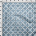 thumbnail image 3 of oneOone Polyester Lycra Fabric Check Kasuri Printed Fabric 1 Yard 56 Inch Wide, 3 of 4