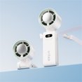 thumbnail image 2 of JZCHUNTOY Ice Sensation Handheld Fan, Portable Wearable Neck Hanging Design, Digital Display, Strong Airflow, Rechargeable Mini Fan for Outdoor Activities, Travel, Camping, Office and Daily Use, 2 of 9