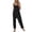 AA-Black, variant on QATAINLAV Women's Casual V Neck Spaghetti Straps Jumpsuit Summer Sleeveles Baggy Cotton Overalls Solid Color Wide Leg One Piece Pants with Pockets Green S Sales of The Week
