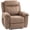 Brown, variant on HOMCOM Manual Recliner Chair with 8 Vibration Massage, Side Pockets, Grey