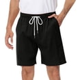 thumbnail image 2 of Plebaso Men's Casual Shorts Drawstring Elastic Waist Summer Shorts Lightweight Beach Shorts with Pockets, 2 of 6