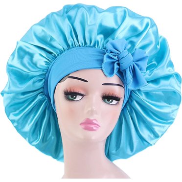 ORUYROP Satin Bonnet Silk Bonnet with Elastic Tie Band Adjustable Straps Hair Bonnet Jumbo Size for Sleeping Satin Bonnet Stretchy