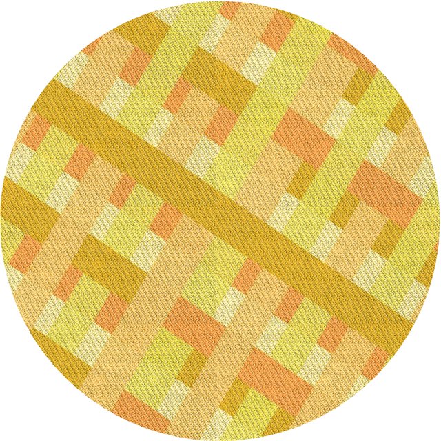 Ahgly Company Tapis d'Intérieur Lavables en Machine, Ronds, Jaunes, Banane, Ronds de 6'
