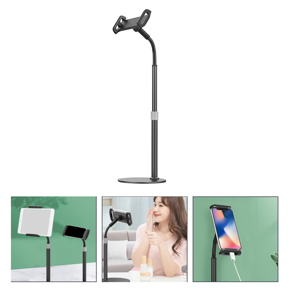HONITANO 1Pc Adjustable Phone Holder Black Stable Mobile Phone Stand with 360 Degree Rotation