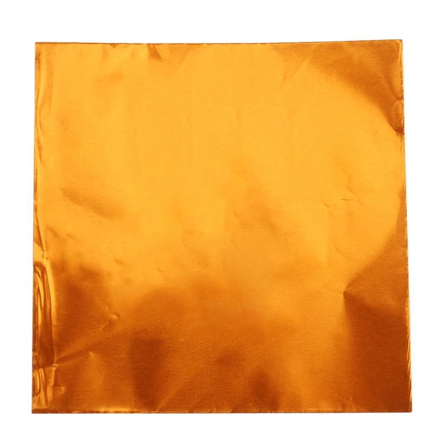 veasfak 100 Packs Cute Aluminum Foils Candy Chocolate Wrappers Package Wedding Decor Orange