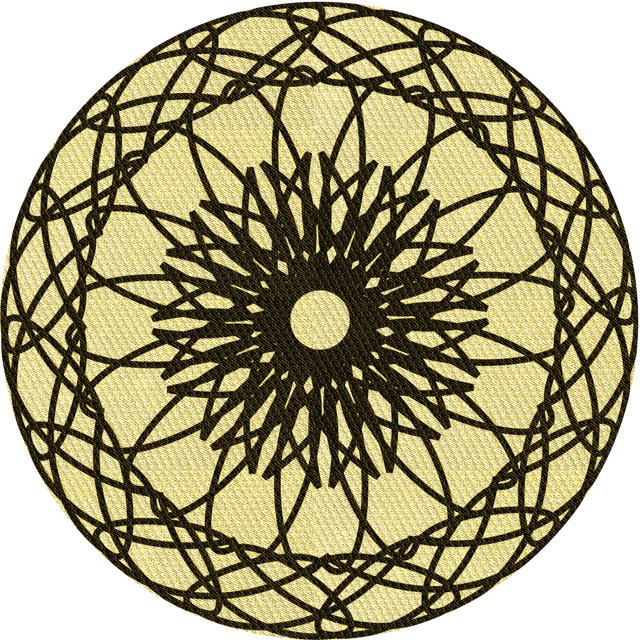 Ahgly Company Tapis de Zone Rond d'Intérieur Lavable à la Machine, Style Transitionnel, Jaune Moutarde, 6 Pieds Rond