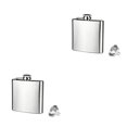 thumbnail image 2 of QualitChoice 4 5 6 7 8 10 18oz Stainless Steel Hip Alcohol Flask Cap + Funnel 6 oz 2Set, 2 of 6