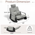 thumbnail image 2 of AECOJOY Fauteuil Berçant Inclinable avec Repose-Pieds Rétractable et Dossier Réglable, Fauteuil Berçant à Bascule Moderne en Tissu pour Salon Ou Chambre, Gris, 2 of 8